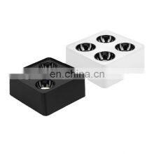 Modern Minimalist Black White Indoor Commercial Office Square Recessed Mini Cob 7W 12W18W Led Mini Spotlight