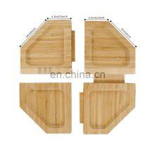 Home Collection Premium Bamboo Wood Square Shape Wedding Serving Tray Bowl Plate For Snack Cake Fruit Nuts thumbnail-3