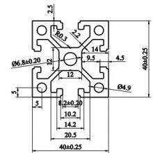 MK-8-4040LC 4040 Aluminum Profile Silver Anodized for Industrial Framework Aluminium Extrusion Workbench Factory Price thumbnail-2