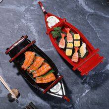 Quality Food Grade Japanese Style Reusable ABS Sushi Boat for Restaurant thumbnail-2