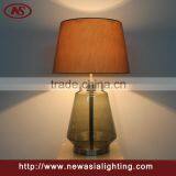 2016newest Design Blown Glass Base Table Lamp Fabric Shade Lamp for Home Decorate thumbnail-1