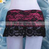 Europe Fuschia Hot Mini Skirt Panty | Pink Black String Bikini thumbnail-3