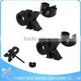 ZS20383 Black Cute Teenager Stud Earring Custom Charm Skull Earrings for Men thumbnail-3