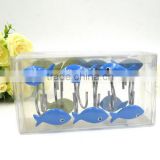 Various colors of small fish Polyresin Shower curtain hooks