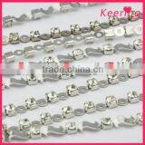 Gold Flower Popular Wholesale Crystal Rhinestone Chain WRC-32 thumbnail-1