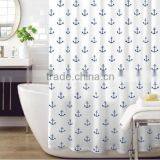 New Design Shower Curtain Anchor Printed, Hot Sale Classic Bathroom Wateproof Curtain thumbnail-1