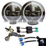 Hot Sale 7 Inch Round Halo Ring Headlight for Jeep Wrangler thumbnail-2