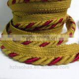 Twisted Core Rope With Lip , GOLD AND RED