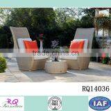 Wicker High Back Chair With Tea Table Cushion Pillow thumbnail-1