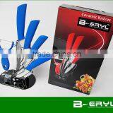 BERYL 6pcs Gift Set , 3"+4"+5"+6"+peeler+Knife Holder Ceramic Knife Sets 5 Colors Straight Handle,white Blade, CE FDA Certified thumbnail-5