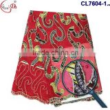 CL7604 Hot sell african market wax lace fabric for women making dress,ankara lace