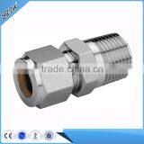 Compression Tube Fitting, Male Connector in Stainless Steel 316