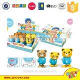 Hot Sale Plastic Mini Wind up Cartoon Jumping Bear Easter Toy