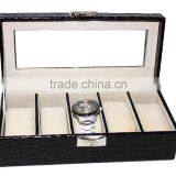 Customized Faux Leather Watch Box/Plastic Watch Case for 5 Watches thumbnail-4