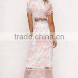 Latest Floral Print Dress Fashion Dress Two Piece of Maxi Dress for Women thumbnail-3