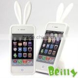 Newest fashion rabbit ear design high quality silicone mobile phone cover
