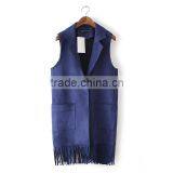 Wholesale Clothing Contemporary Fringed Faux Suede Tassel Vest thumbnail-3