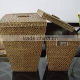 New Color New Shape and Very Cheap Rattan Bamboo Laudry Baslet With Lid