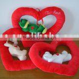 JM6529 red heart with animal, 3-design,Red love