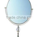Silver Oval Table Standing Cosmetic Mirror thumbnail-1