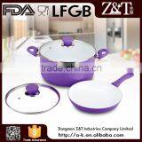 Canton Fair Colorful Ceramic Pot Set With Fry Pan thumbnail-1