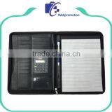 Custom Handmade pu Leather a4 Size File Holder With Calculator thumbnail-2