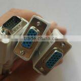 VGA Y Splitter Cable 2 HD15 Females to 1 HD15 Male
