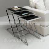 Foshan Furniture Use Living Room Black Coffee Table Glass