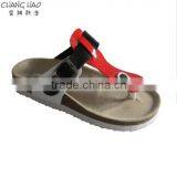 2016 New Style Women Cork Slipper Red,black and White Has Pinch With Hasps Fashion Cork Slipper