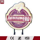 Custom LED Double Sided Vacuum Formed Acrylic Circle Outdoor Sign Light Box