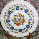 High Class White Inlay Plate, Unique Plate Of Marble