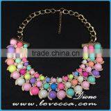 Luxury Classy Women Fashion Gold Alloy Exaggerate Statements Crystal Gift Necklace Wholesale thumbnail-4