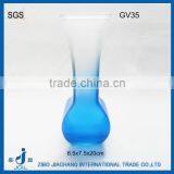 Blue Hand-painted Glass Vases for Rose thumbnail-1