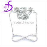 Wholesale 925 Sterling Silver 8 Shape Charm Necklace thumbnail-1