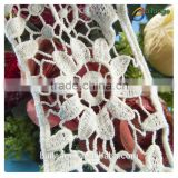China manufacturer High quality Embroidered Chemical cotton embroidery voile silver metallic lace trim for garment