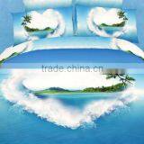 2014 New Nantong Foursix Luxury 100% Cotton 40s 133*72 Home Textile Duvet Cushion Cover 3d Bedding Set