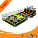 Steel and Fabric Soft Play Station Indoor Trampoline Park for Children Jumping Fitness