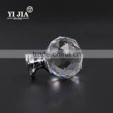 1 1/6 Inch Cool Style Clear Zinc Base Glass Cabinet Handle