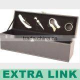 Wholesale Creative Design High Quality Durable Duplex Leather Wine Box thumbnail-5