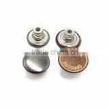 15mm Black Smooth Metal Button For Jean Clothing thumbnail-5