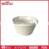 Rim 2oz/ 3oz Cake Mania Melamine Baking Ramekin Bowl, External Swirl Wholesale White Ramekin thumbnail-1