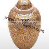 Classic Metal Urns for Home Used | Brass Plated Urns | Decorative Urns thumbnail-2