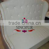 White Leather Wedding Furniture Wedding Sofa thumbnail-2