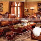 Contemporary Thai Asian Living Room Genuine Laether Furniture,Luxury Sofa Set,Noble Indonesia Living Room Furniture thumbnail-1