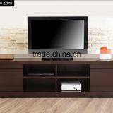 Brown Dinish With Double Doors European Lcd tv Unit Furniture thumbnail-1