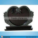 Double Heart Tombstone,black Tombstone,granite Tombstone thumbnail-1