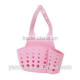 Adjustable Button Type Sink Storage Basket, Food Hanging Baskets Plastic Kitchen thumbnail-4