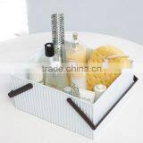 Cy268 Decorative Plastic Home Office Storage Boxes Desktop Basket Organizer Handle Bathroom Kitchen Home Office Tidy Box thumbnail-1