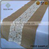 2016 Lace Pattern Burlap Table Runner thumbnail-1