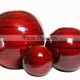 High Quality Best Selling Red Oil Spun Bamboo Ball thumbnail-1